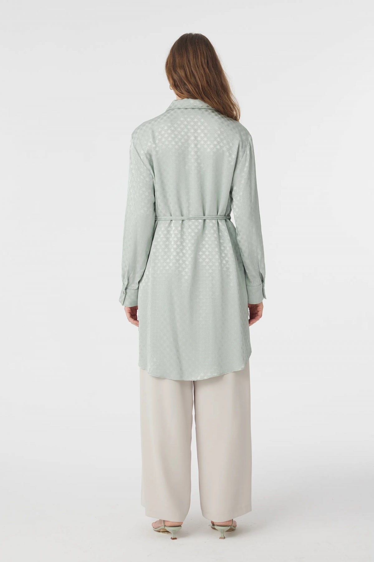 T-1670 GLAZE TUNİK 38-46 Mint Tunik 1670