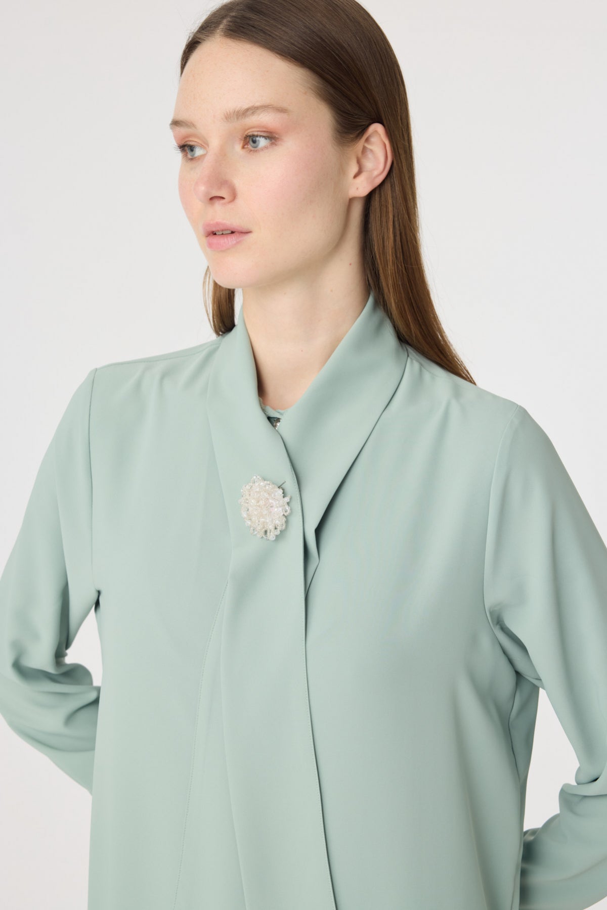 T-1672 SHON TUNİK 44-50 Mint Tunik 1672