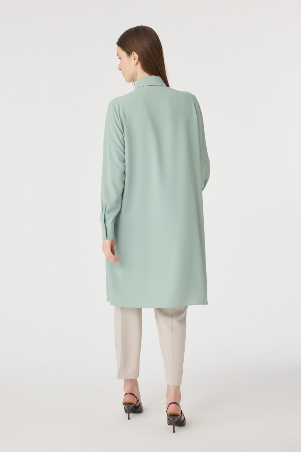 T-1672 SHON TUNİK 44-50 Mint Tunik 1672