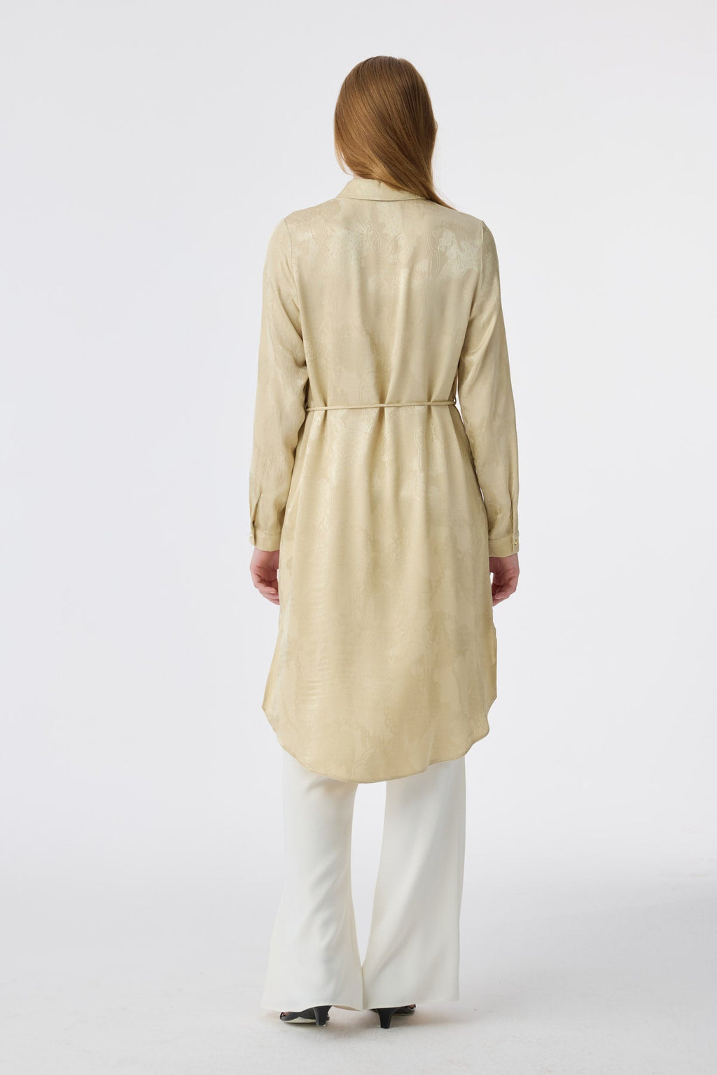 T-1675 MELURE TUNİK 38-46 Gold Tunik 1675