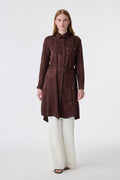 T-1675 MELURE TUNİK 38-46 Kahve Tunik 1675