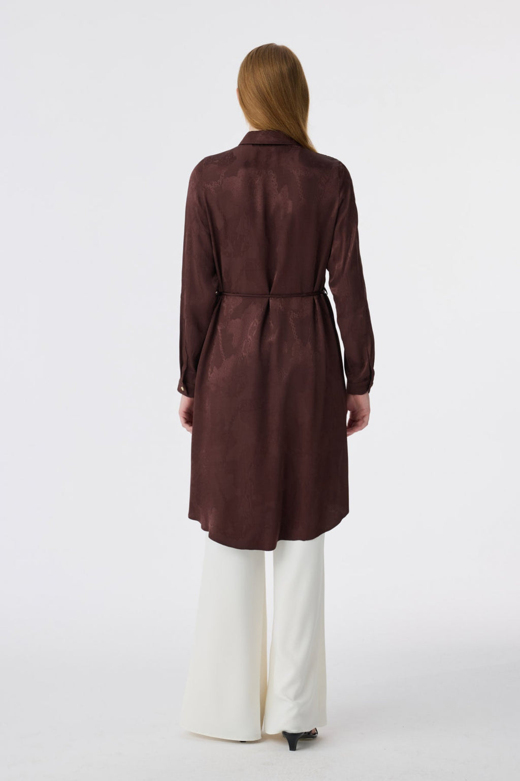 T-1675 MELURE TUNİK 38-46 Kahve Tunik 1675