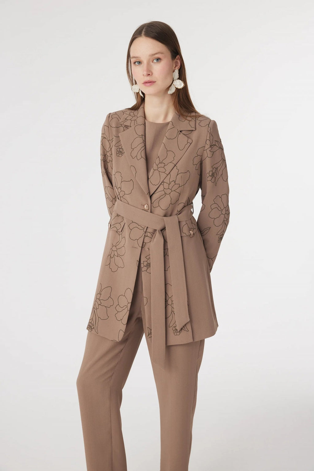 TK-1740 LİYA TAKIM 38-44 Mocha Takım 1740