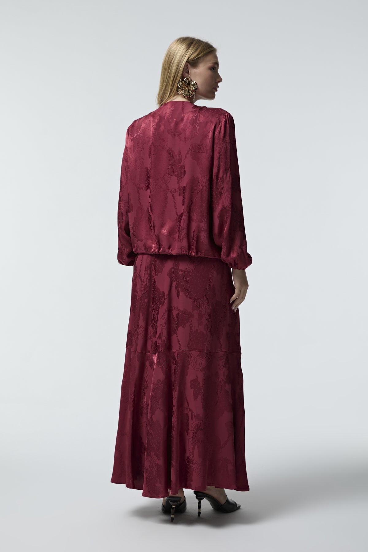 TK-1767 BANELİS TAKIM 38-42 Bordo Takım 1767