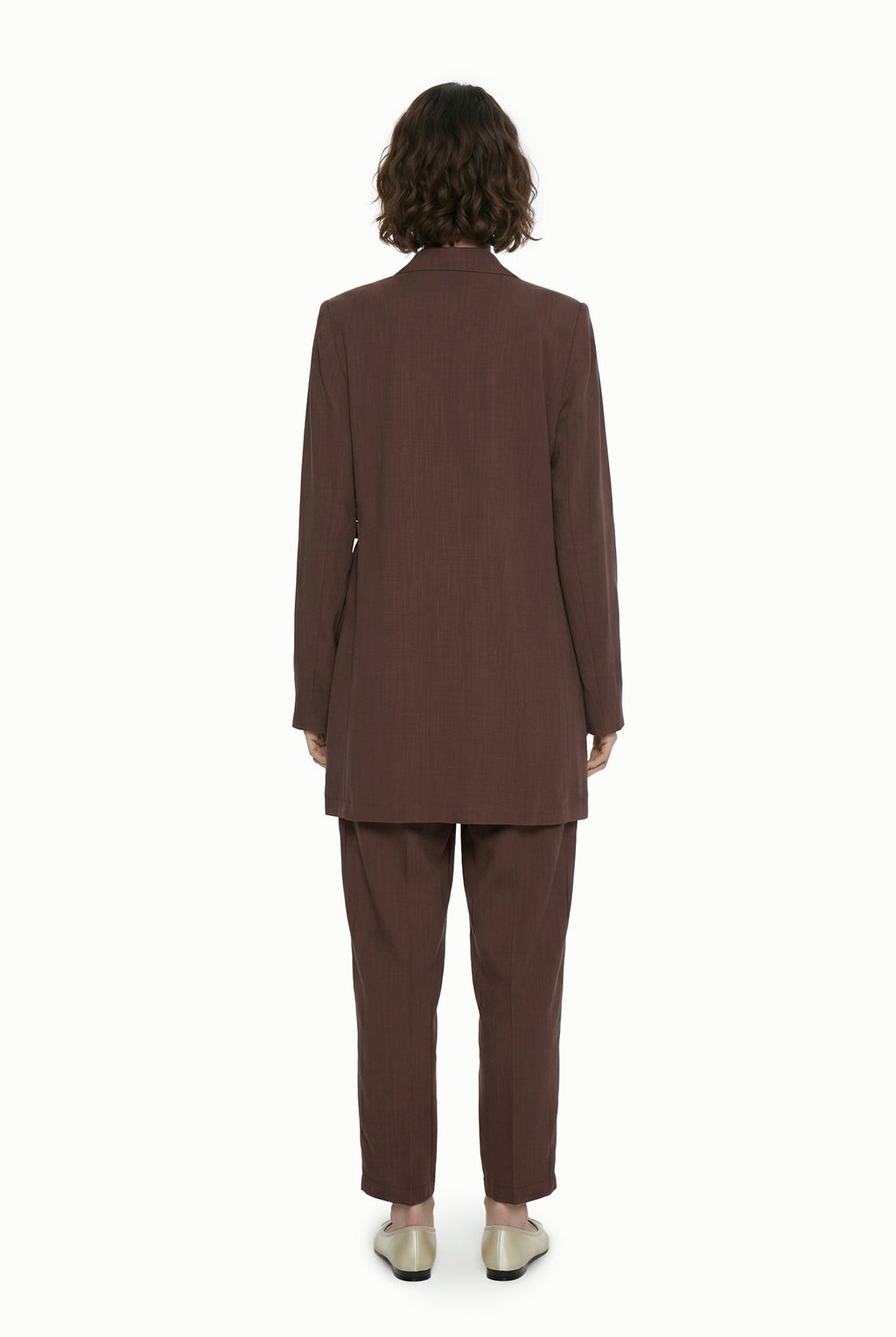 Blazer Yaka Aksesuar Detaylı Takım Kahve Takım 1952