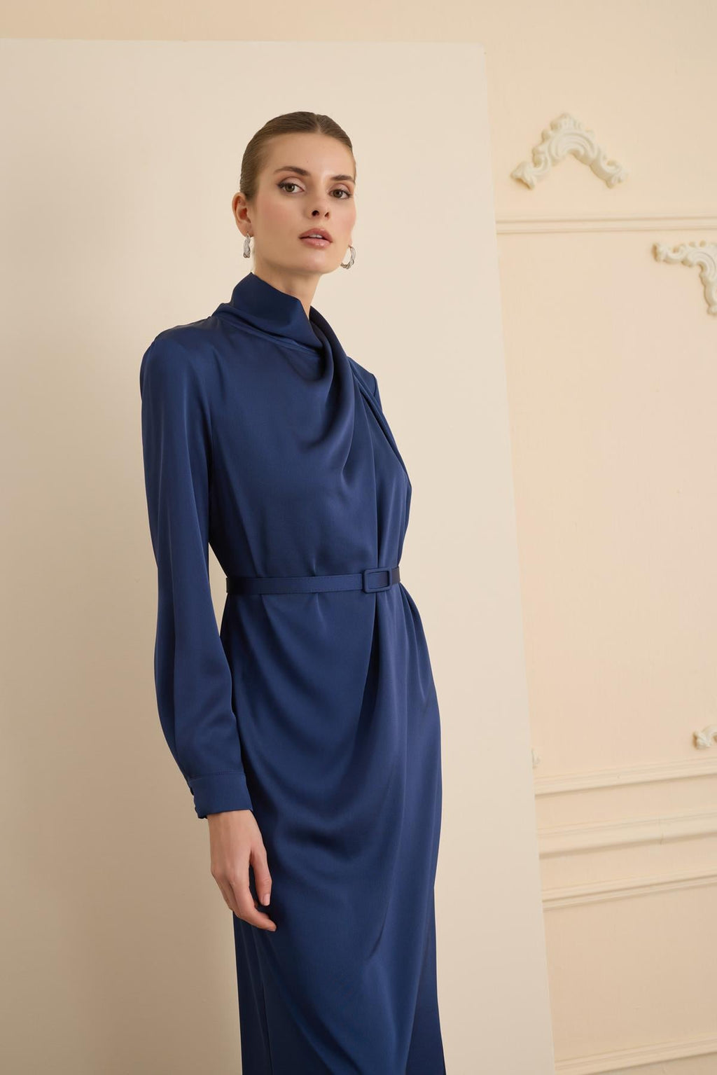 Cristalle Elbise Lacivert