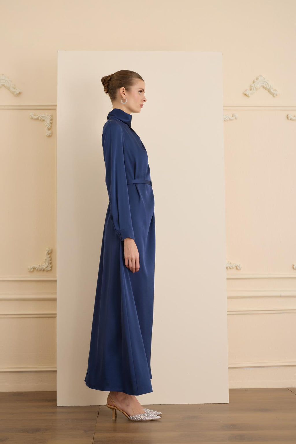 Cristalle Elbise Lacivert