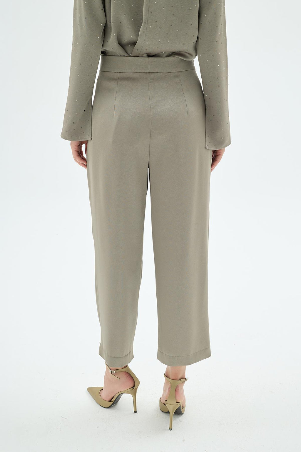 50015 Cristalle Taşlı Pant Haki