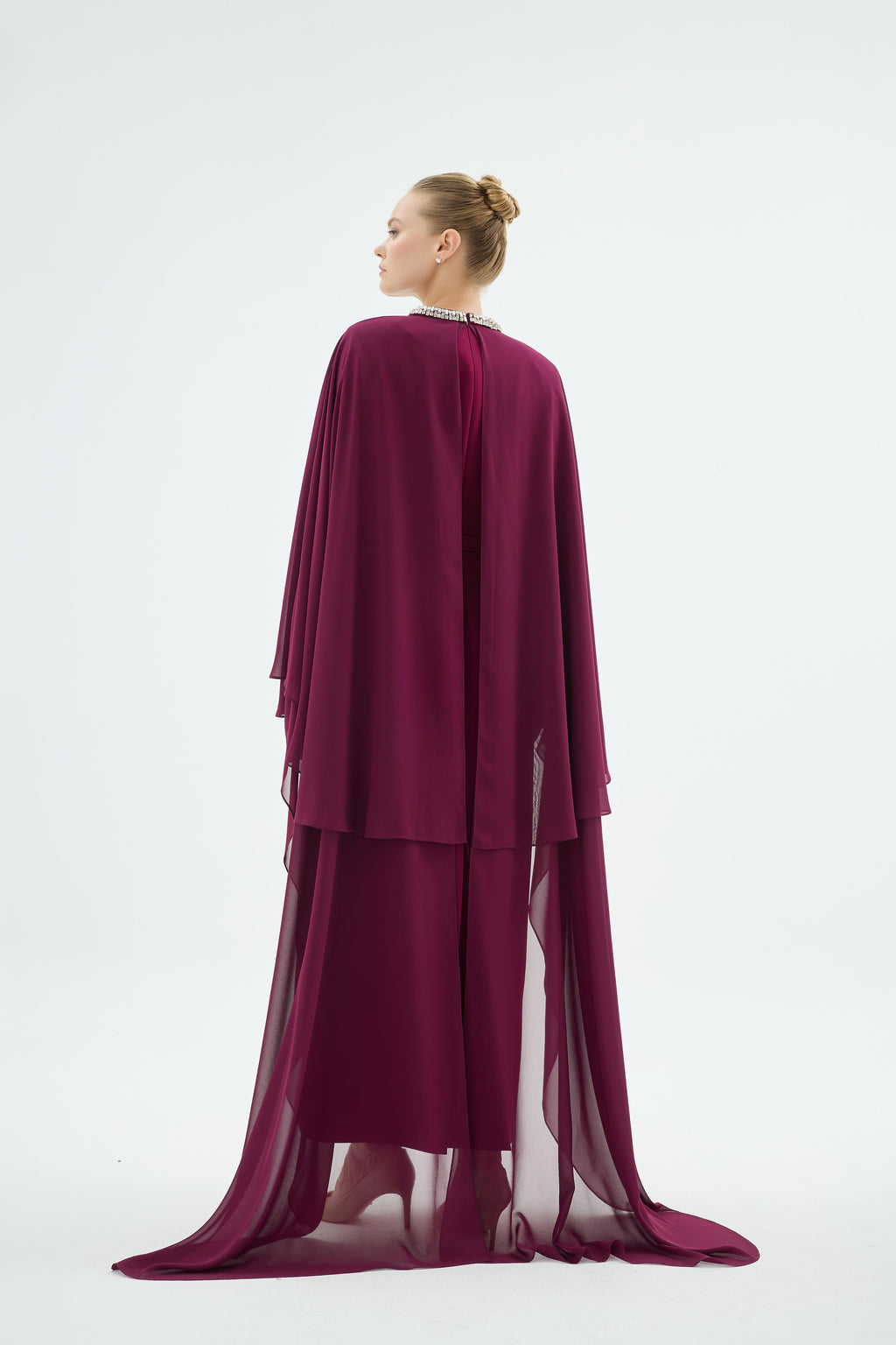 Divina Elbise Bordo