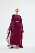 Divina Elbise Bordo