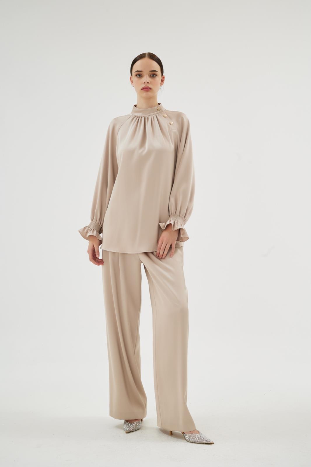 Elegance Pantolon Bej