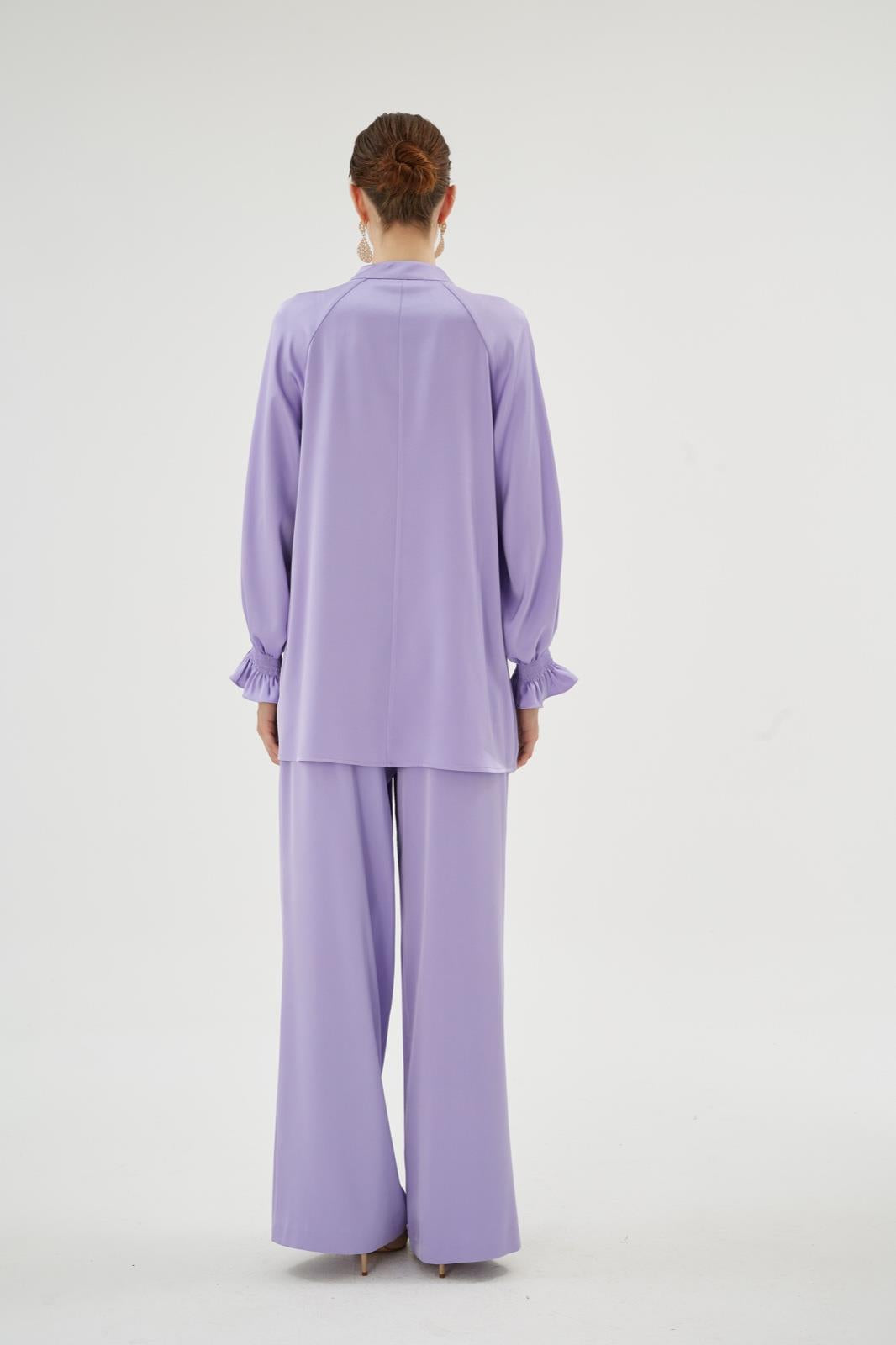 Elegance Pantolon Mor