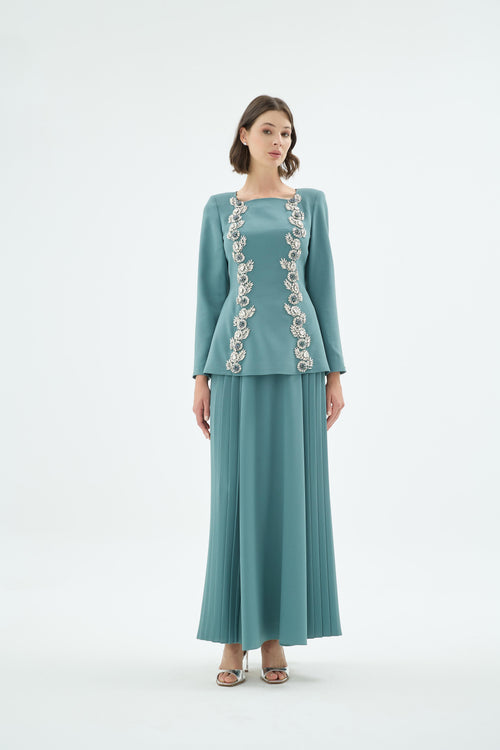 92005 Eloya Bluz Etek Takim Mint