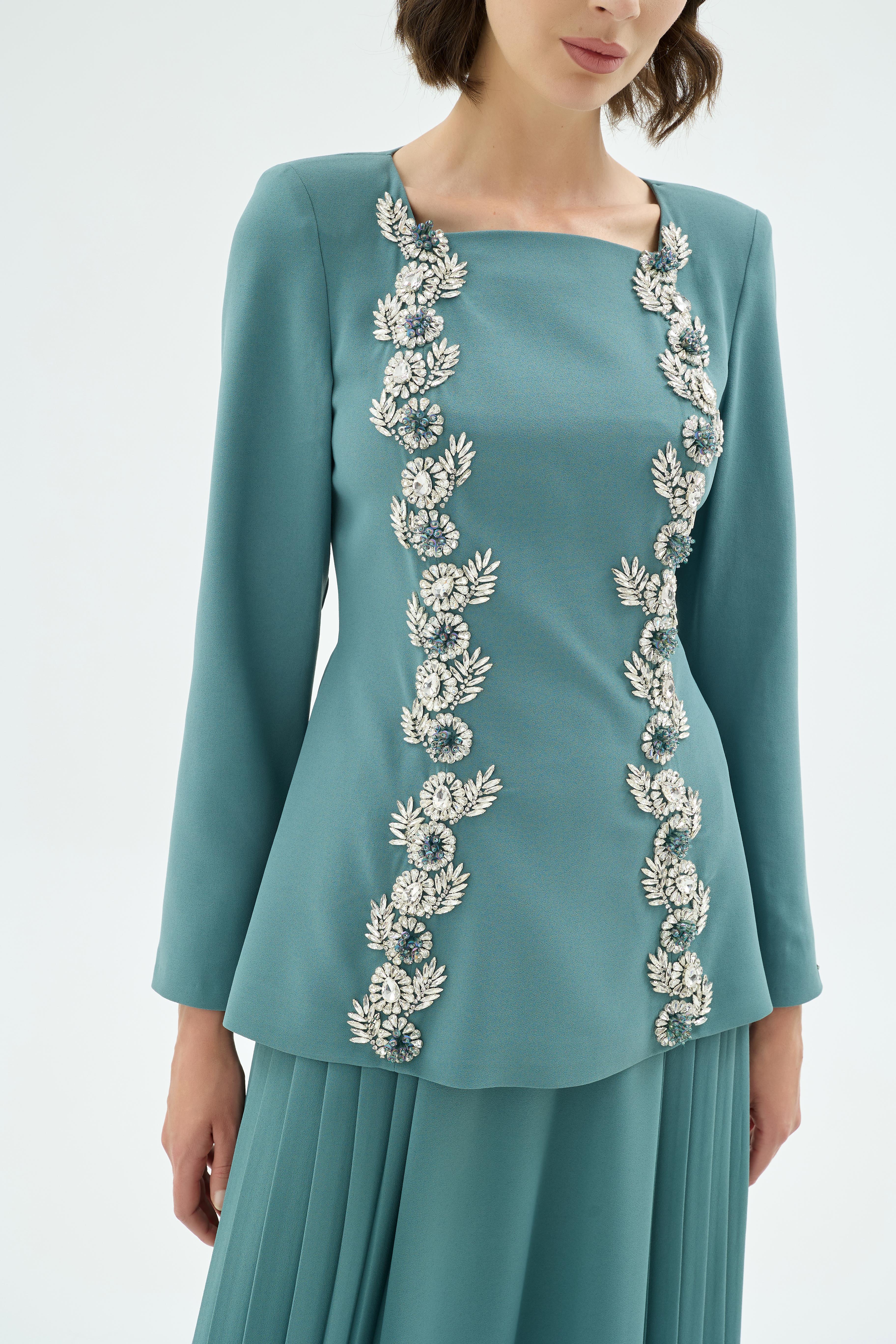 92005 Eloya Bluz Etek Takim Mint