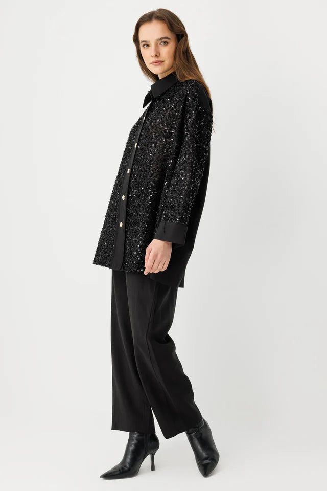 Pul Payetli Oversize Takım