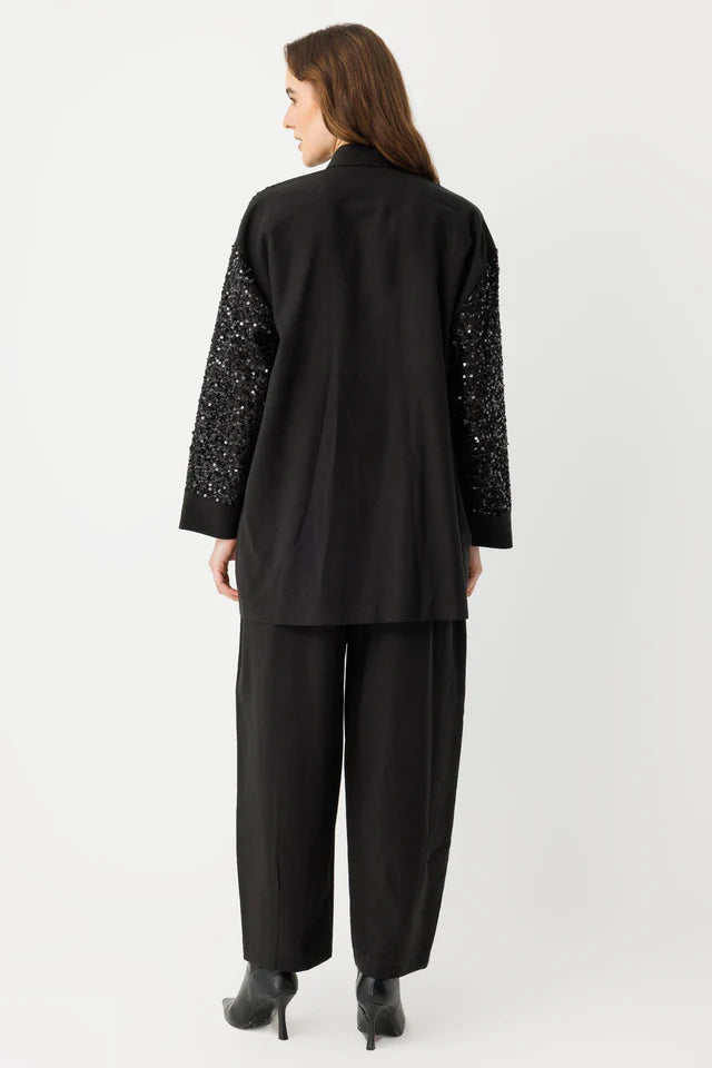 Pul Payetli Oversize Takım