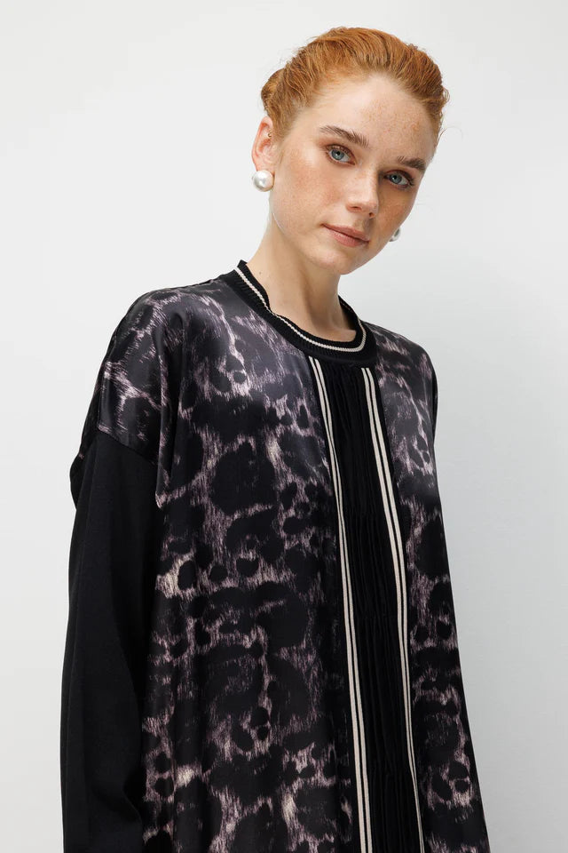 Siyah Leopar Tunik
