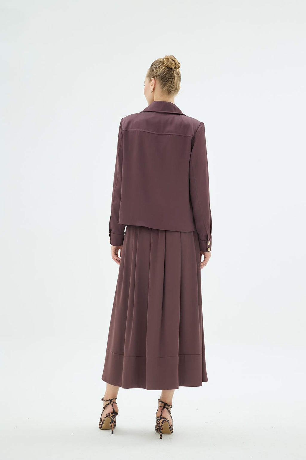 40001 Gigi Yakali Ceket Kahve