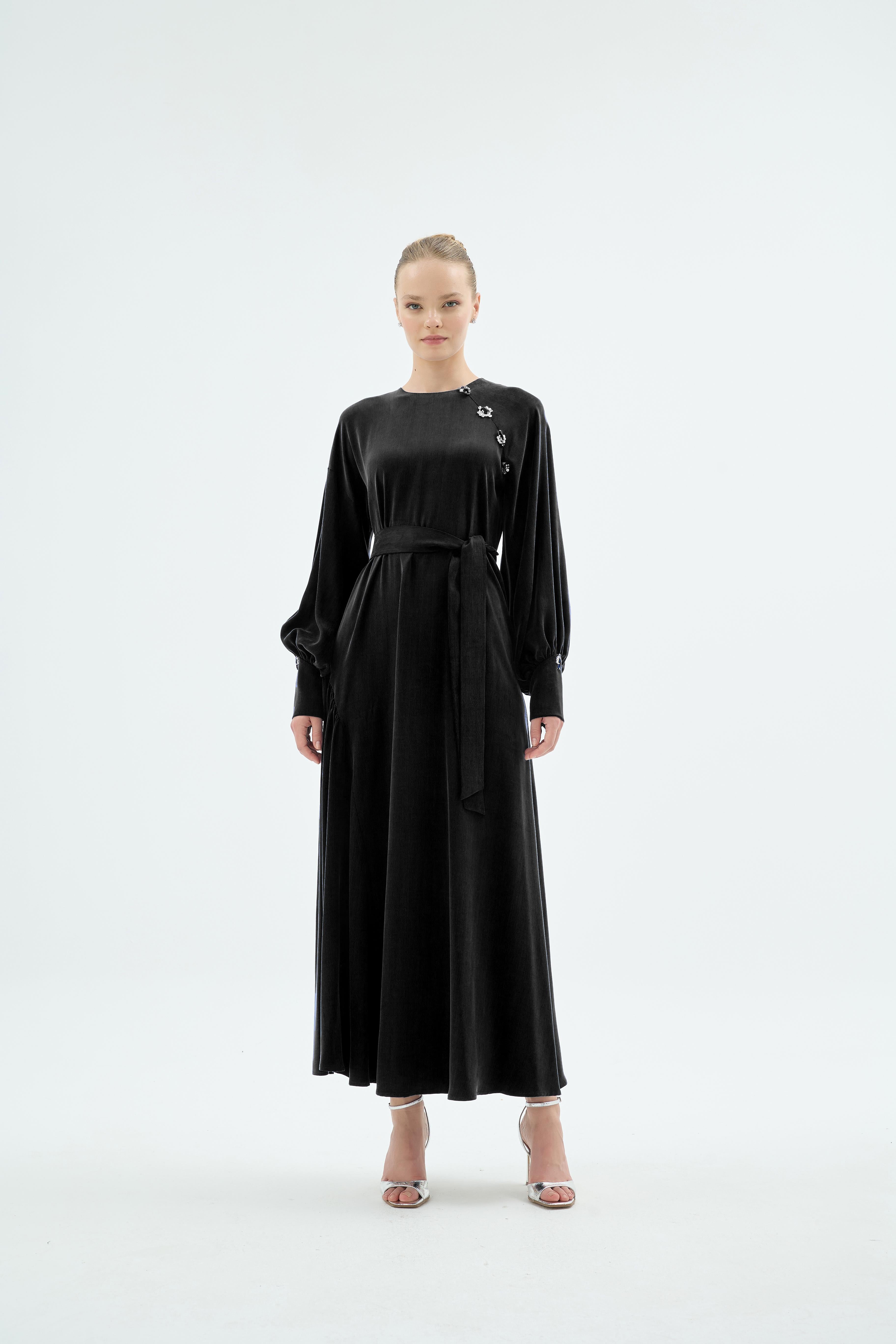 30028 Larin Elbise Siyah