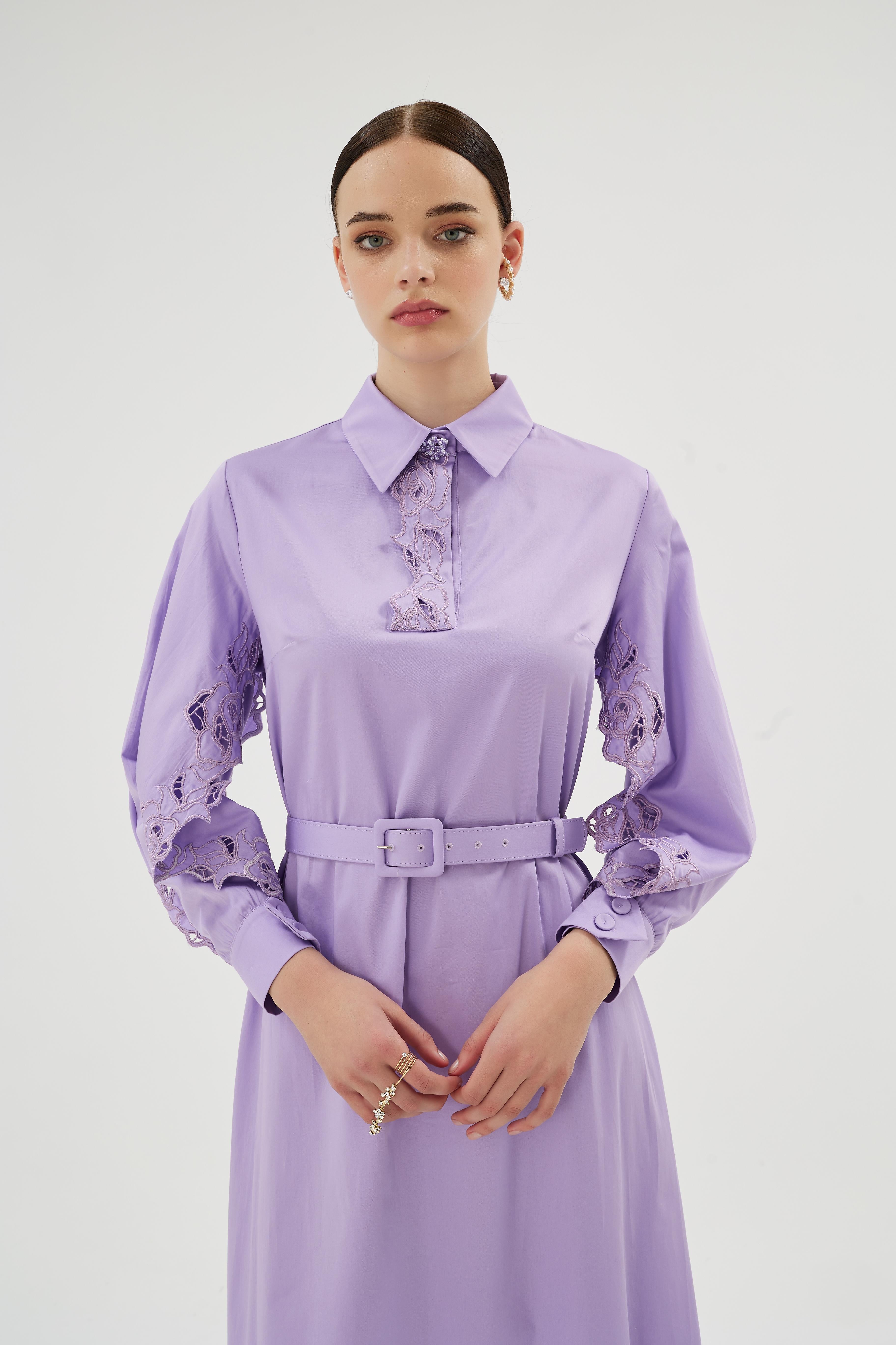 Misty Rose Elbise Lila