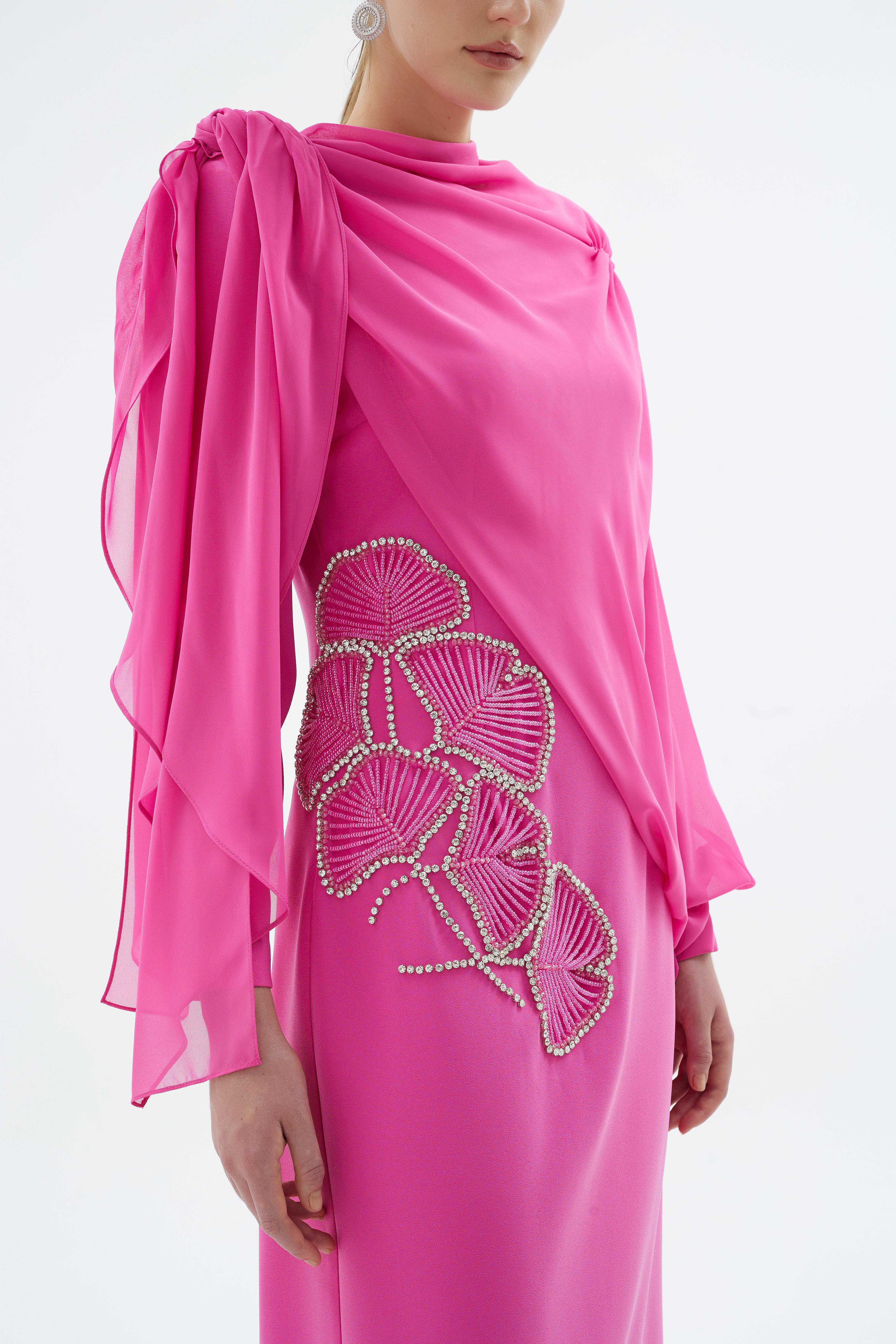 Peony Elbise Pembe