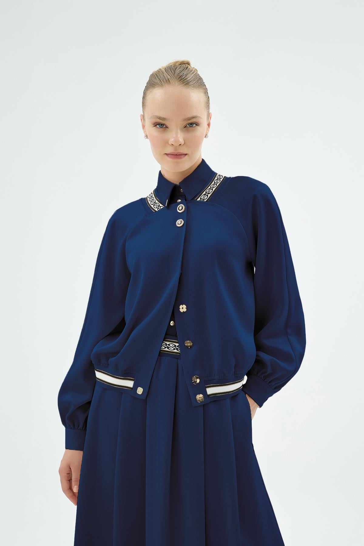 40006 Pietra Bomber Ceket Lacivert