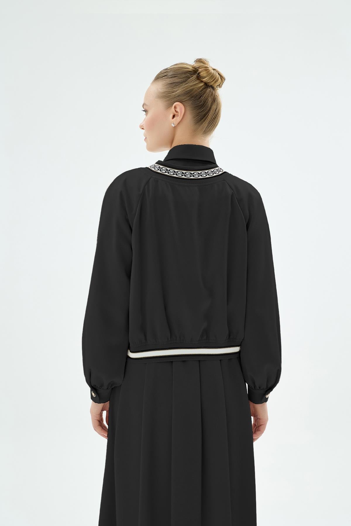 40006 Pietra Bomber Ceket Siyah