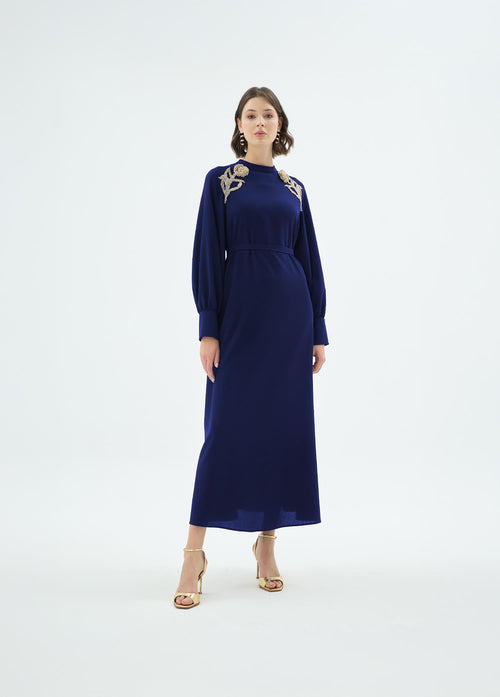 30016 Rose Elbise Lacivert