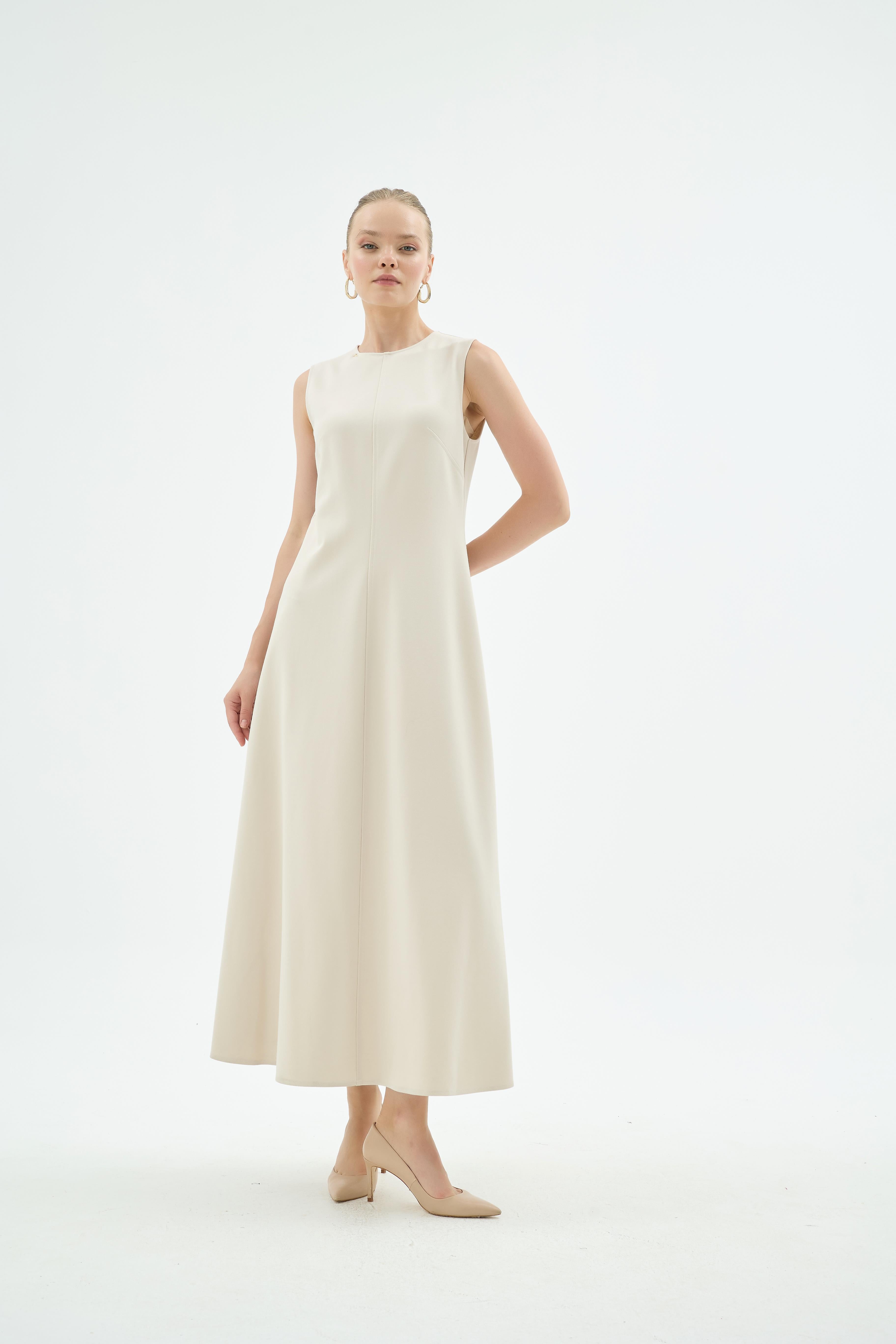 Zeya Sifir Kol Elbise Taş